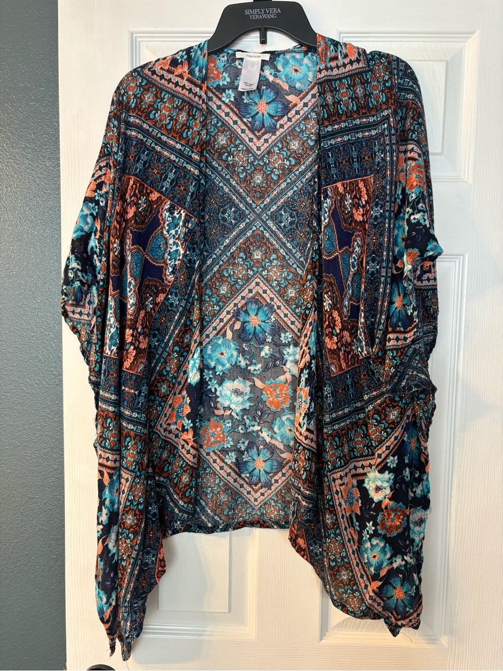 ⭐️5/$15! Maurice’s Floral Patchwork Kimono Cardigan